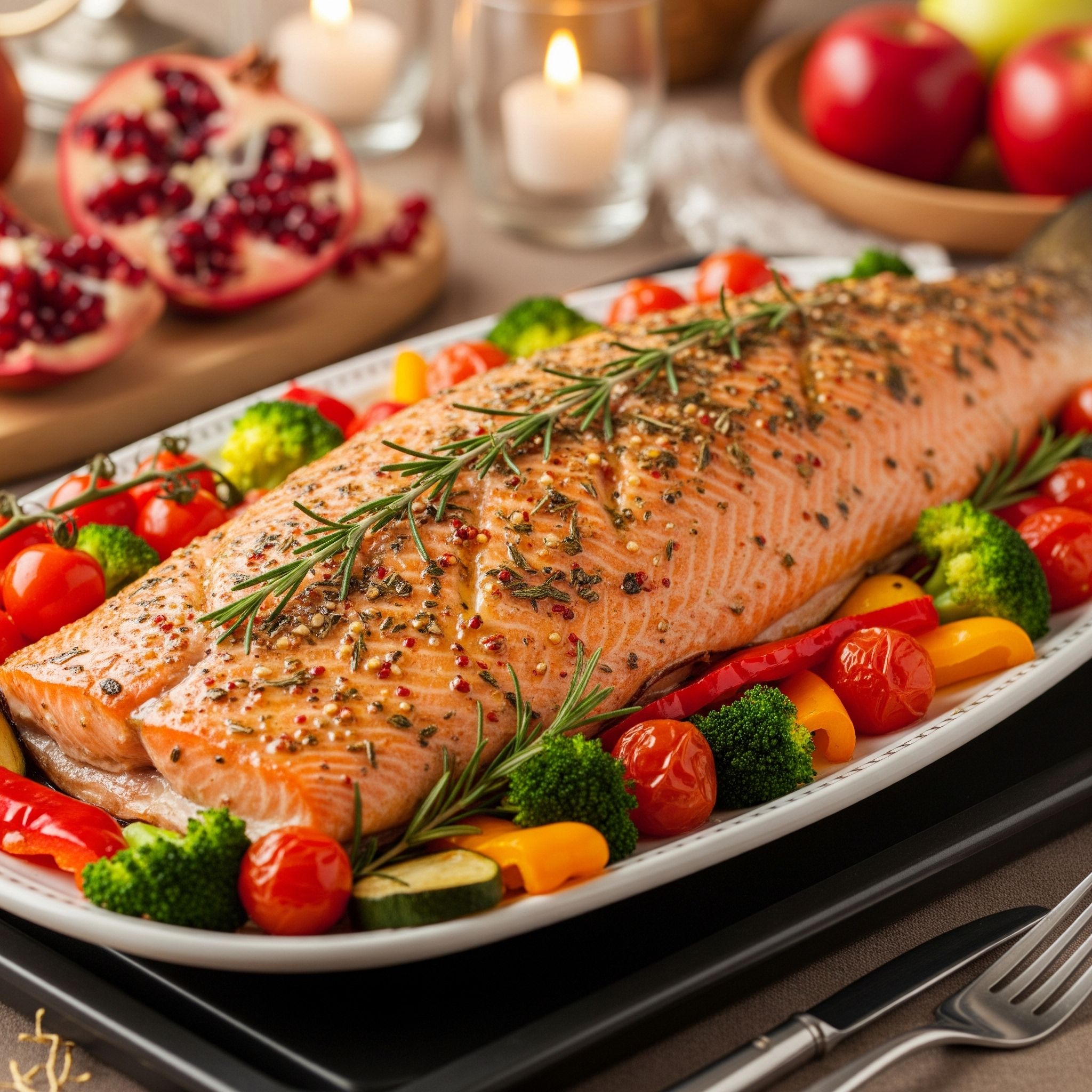 דג סלמון בתנור עם דבש ותבלינים