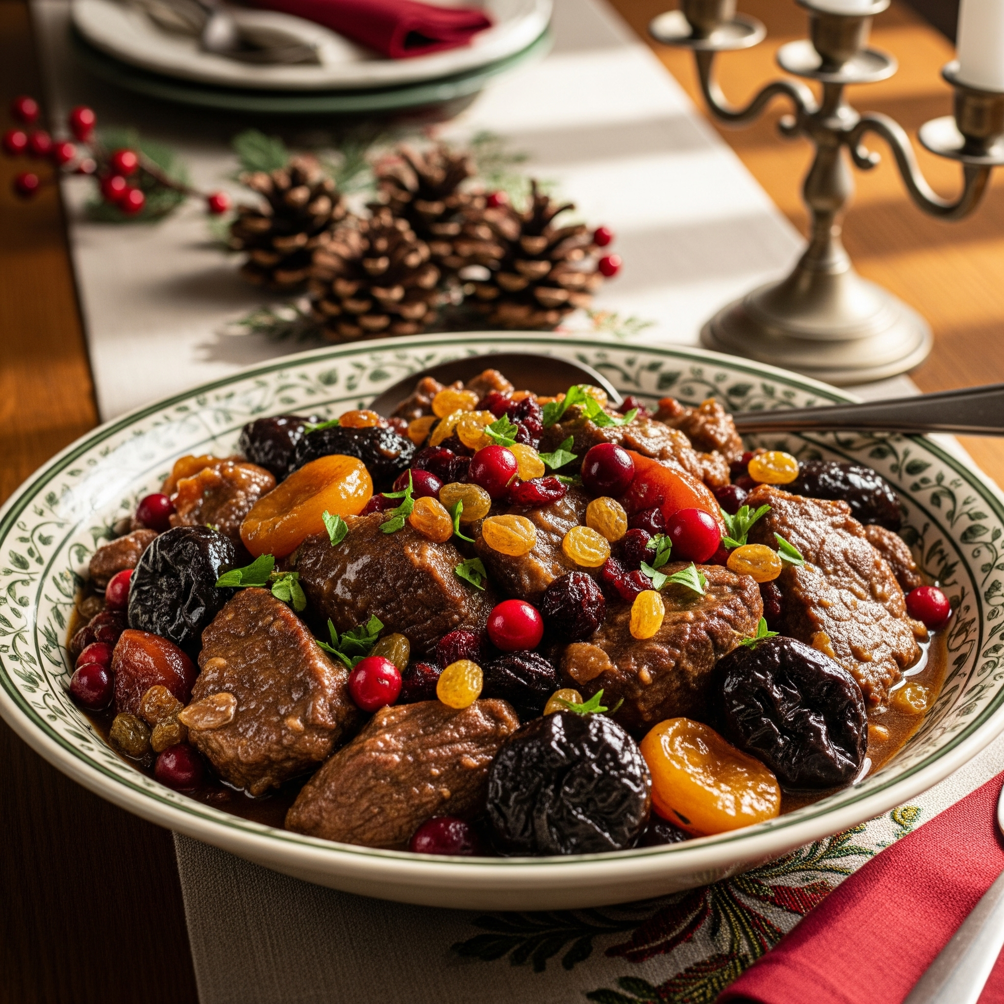 תבשיל בקר עם פירות יבשים – מנה עיקרית חגיגית לראש השנה