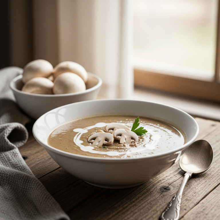 מרק פטריות שמנת סמיך: המתכון העשיר והמנחם לימי החורף הקרים