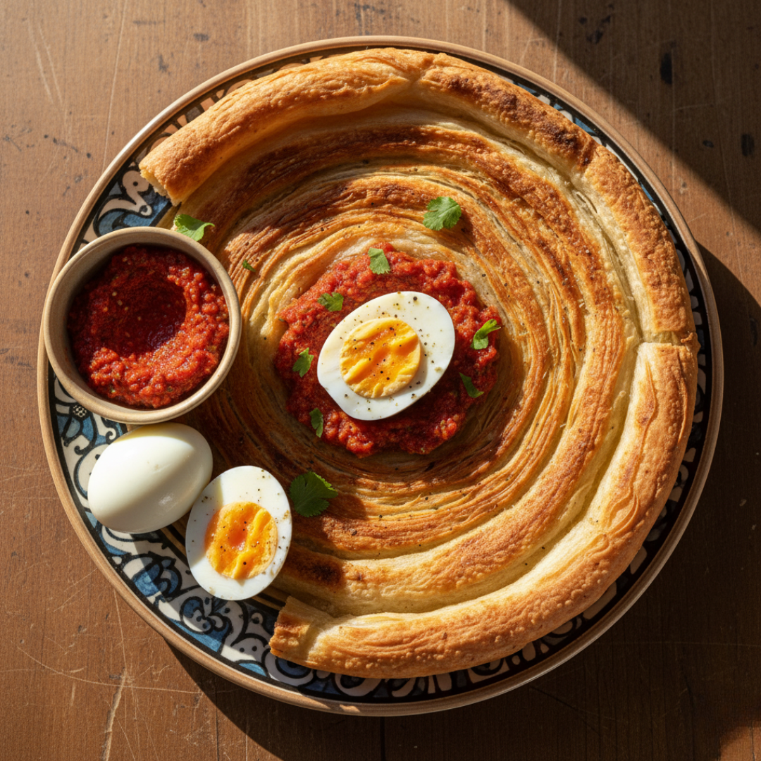 מלוואח ביתי מעלי בצק: המתכון האותנטי והמושלם עם ביצה קשה ורסק עגבניות